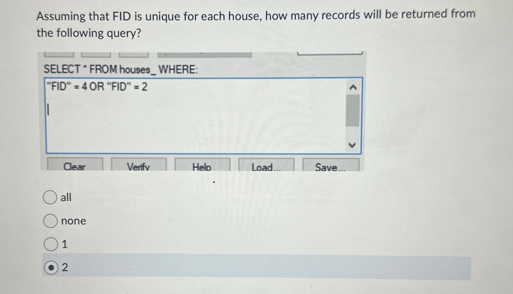 Assuming that FID is unique for each house, how