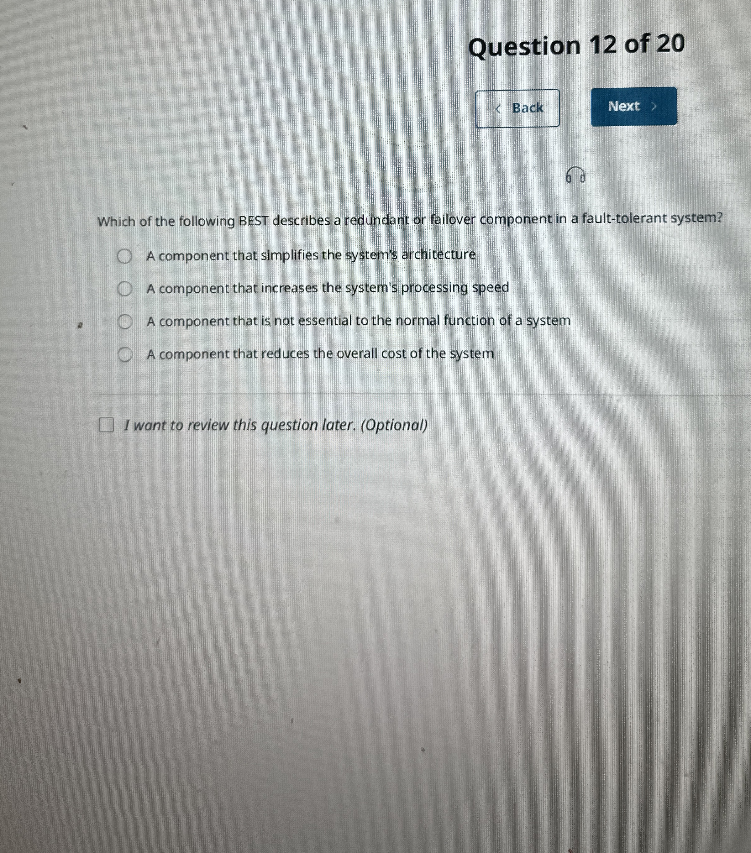 Question 1 2 of 2 0 Back 6 0 Which of the