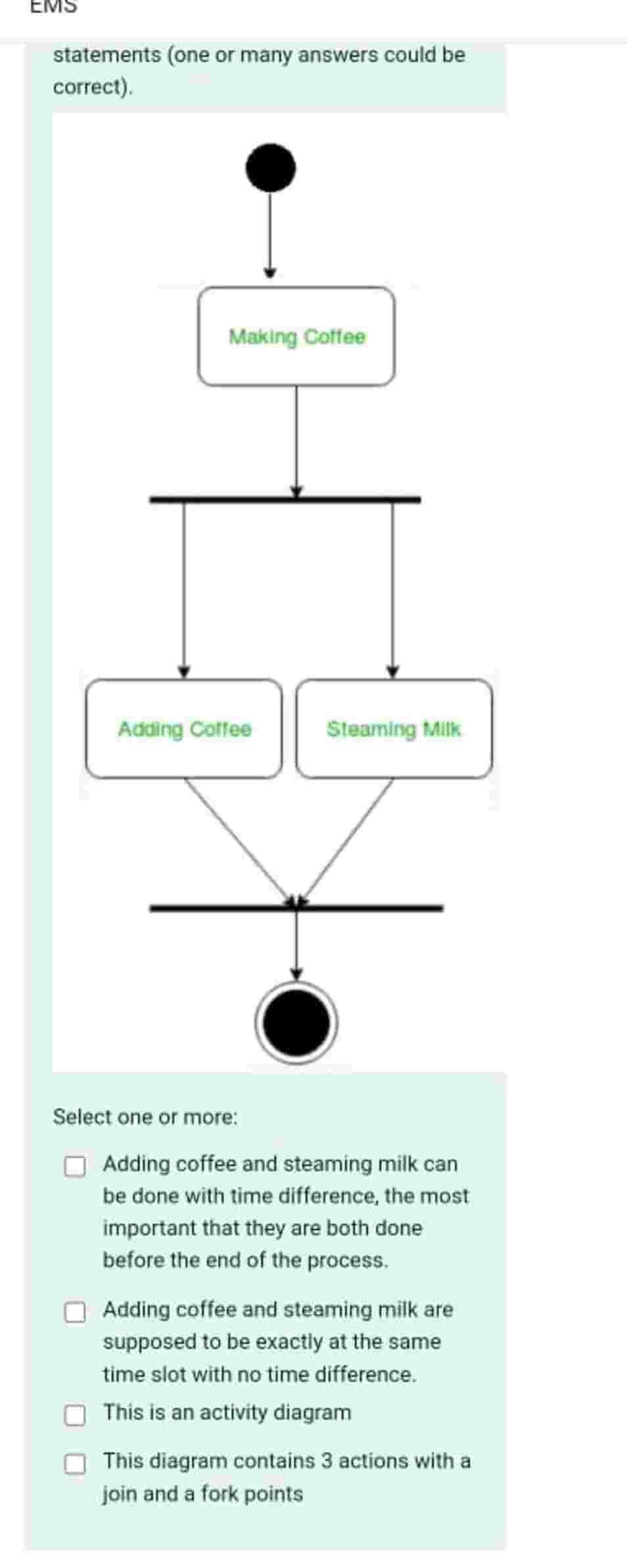 statements ( one or many answers could be correct