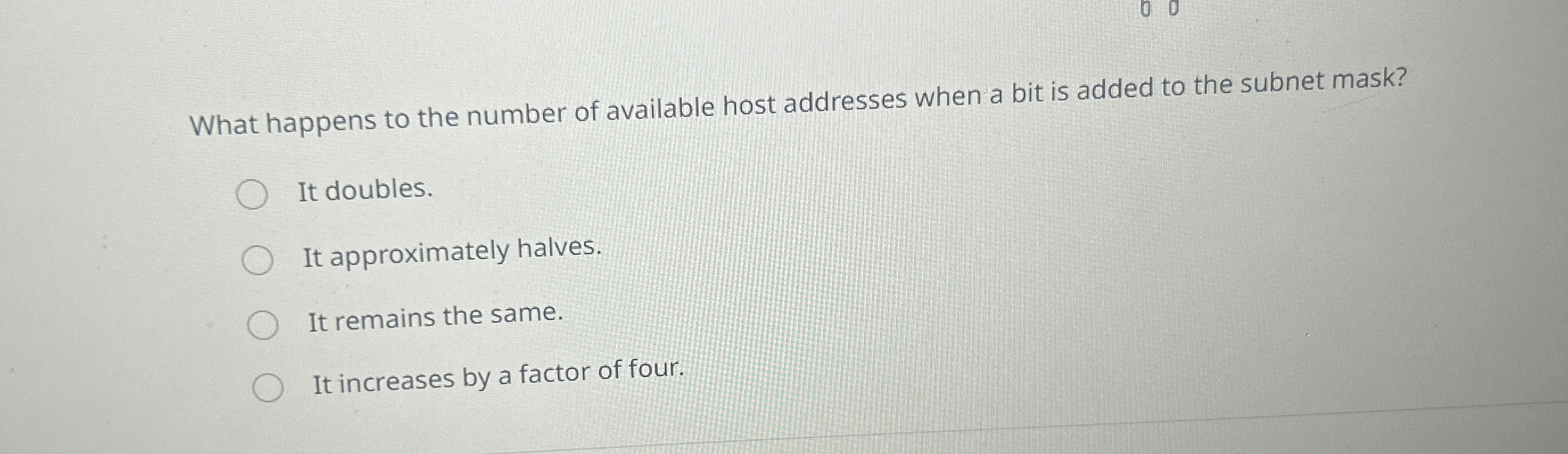 What happens to the number of available host