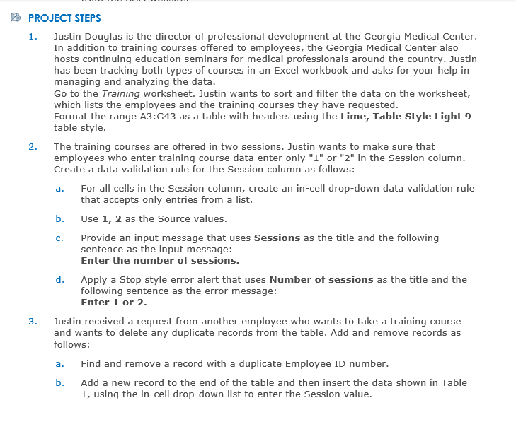 PROJECT STEPS 1 . Justin Douglas is the director