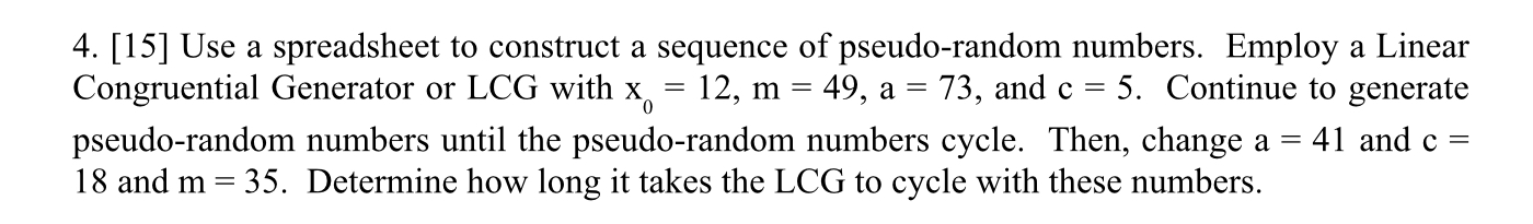 [ 1 5 ] Use a spreadsheet to construct a sequence