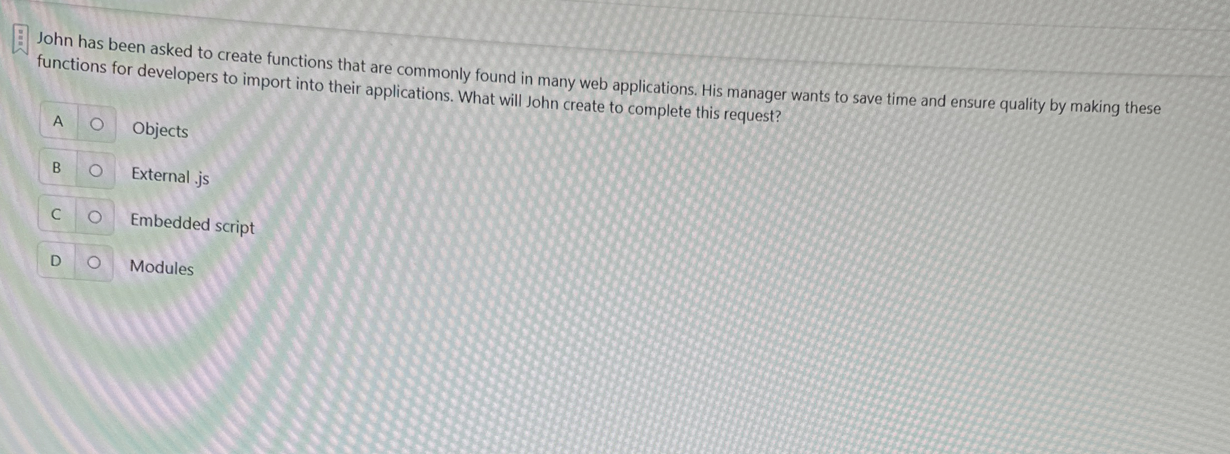 John has been asked to create functions that are