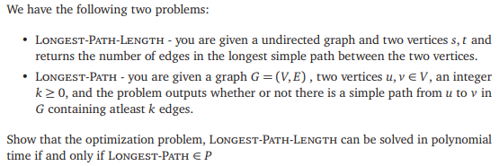 We have the following two problems: - Longest -