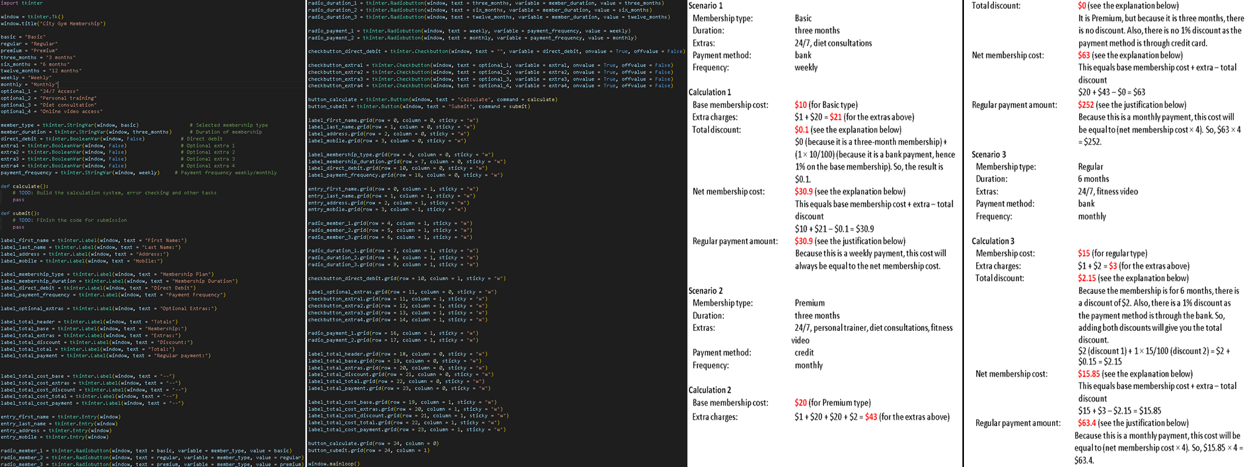 Please use my code and the calculation appendix