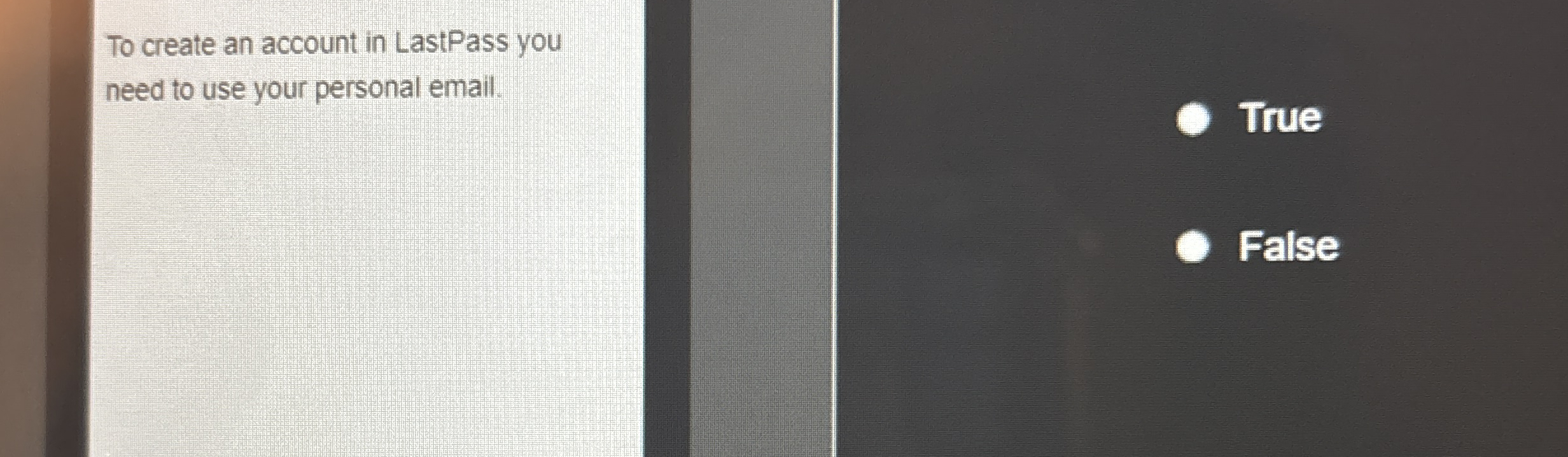 To create an account in LastPass you need to use