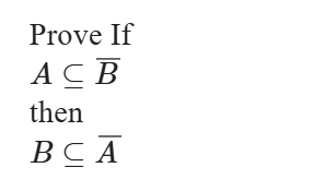 Prove If Asub e b a r ( B ) then Bsub e b a r ( A