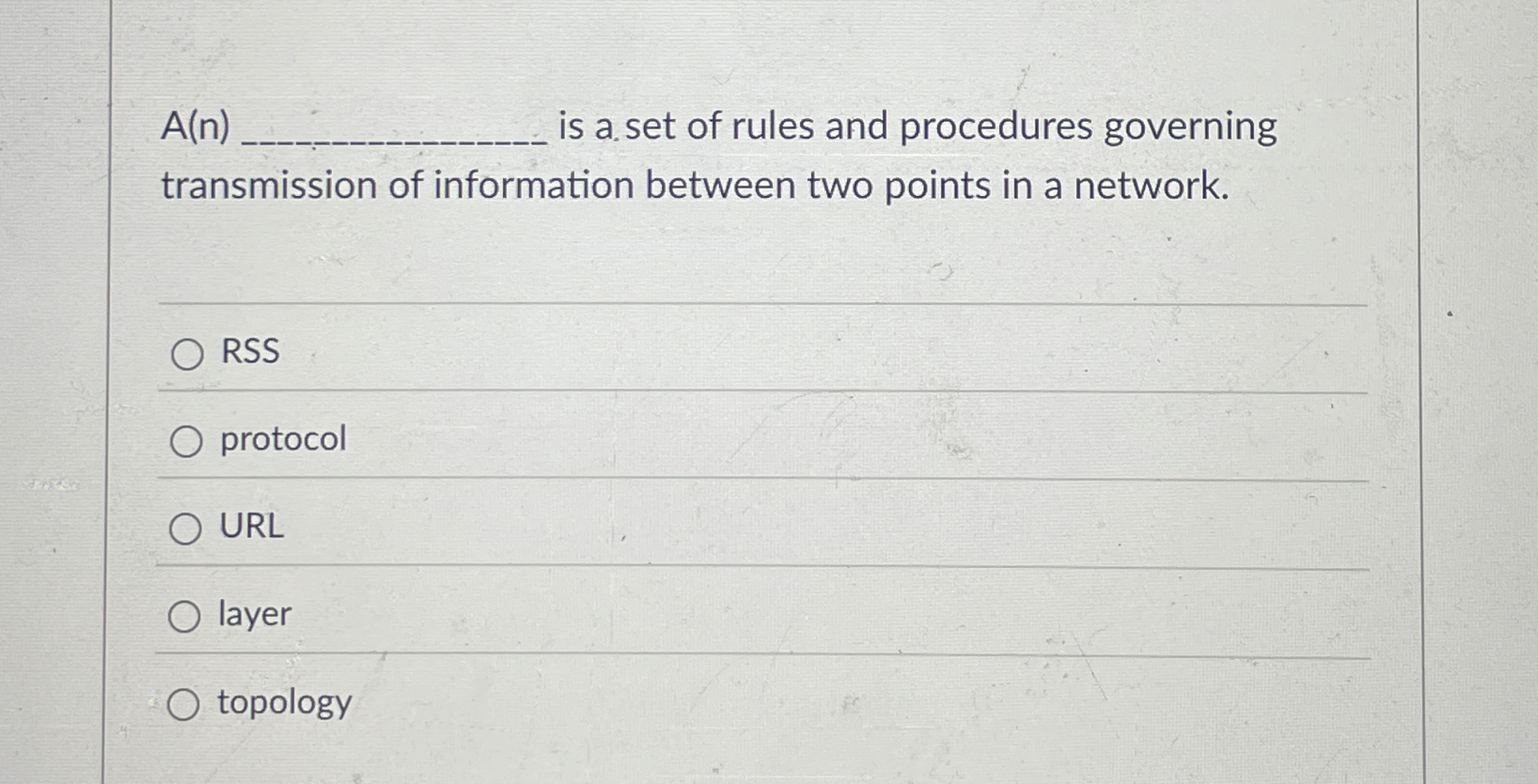 A ( n ) is a set of rules and procedures
