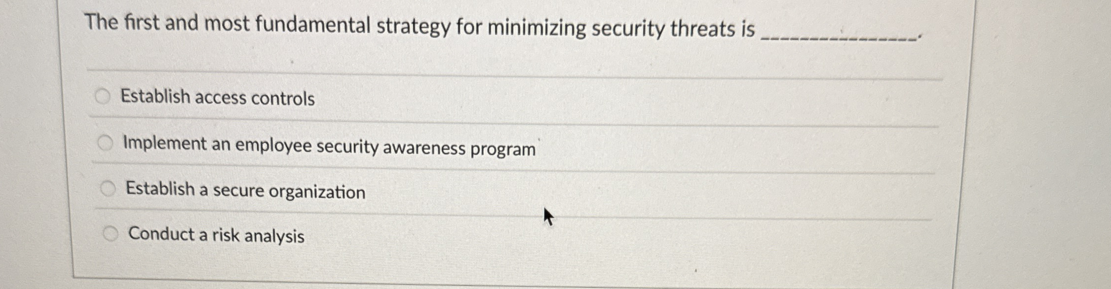 The first and most fundamental strategy for