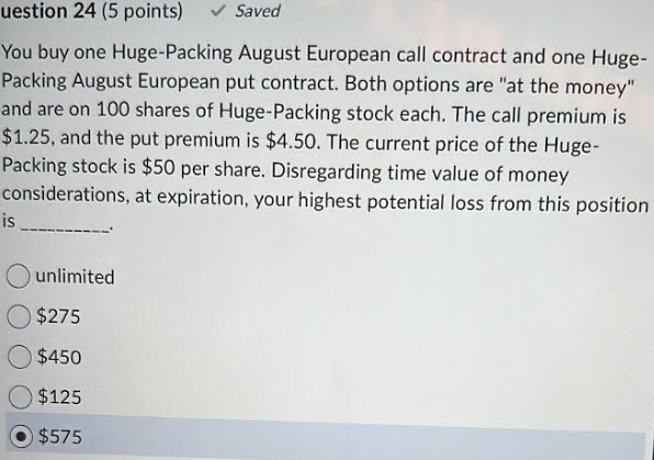 Please check if I answer correctly: uestion 24 (5