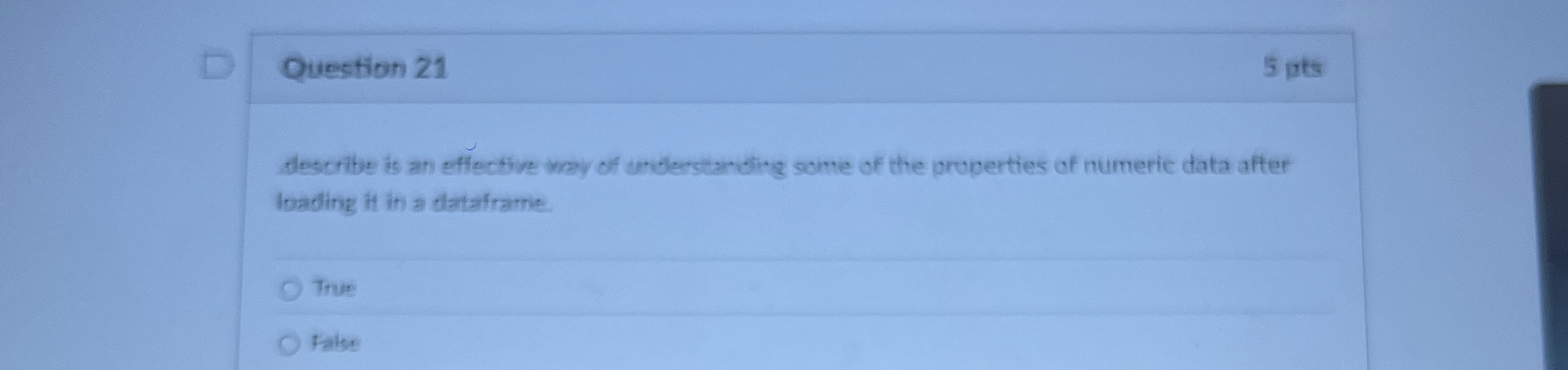 Question 2 1 5 pts describe is an effective whey