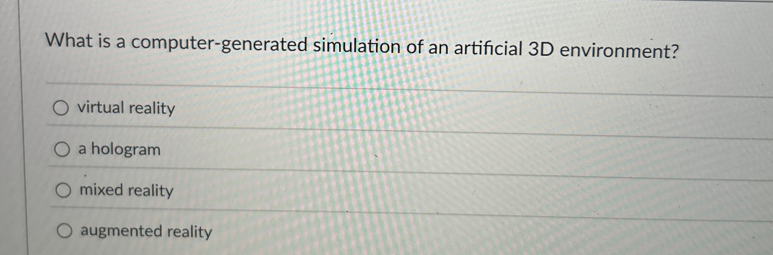 What is a computer - generated simulation of an