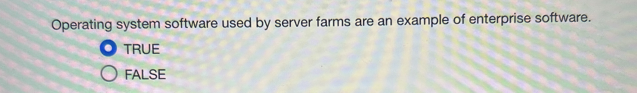 Operating system software used by server farms