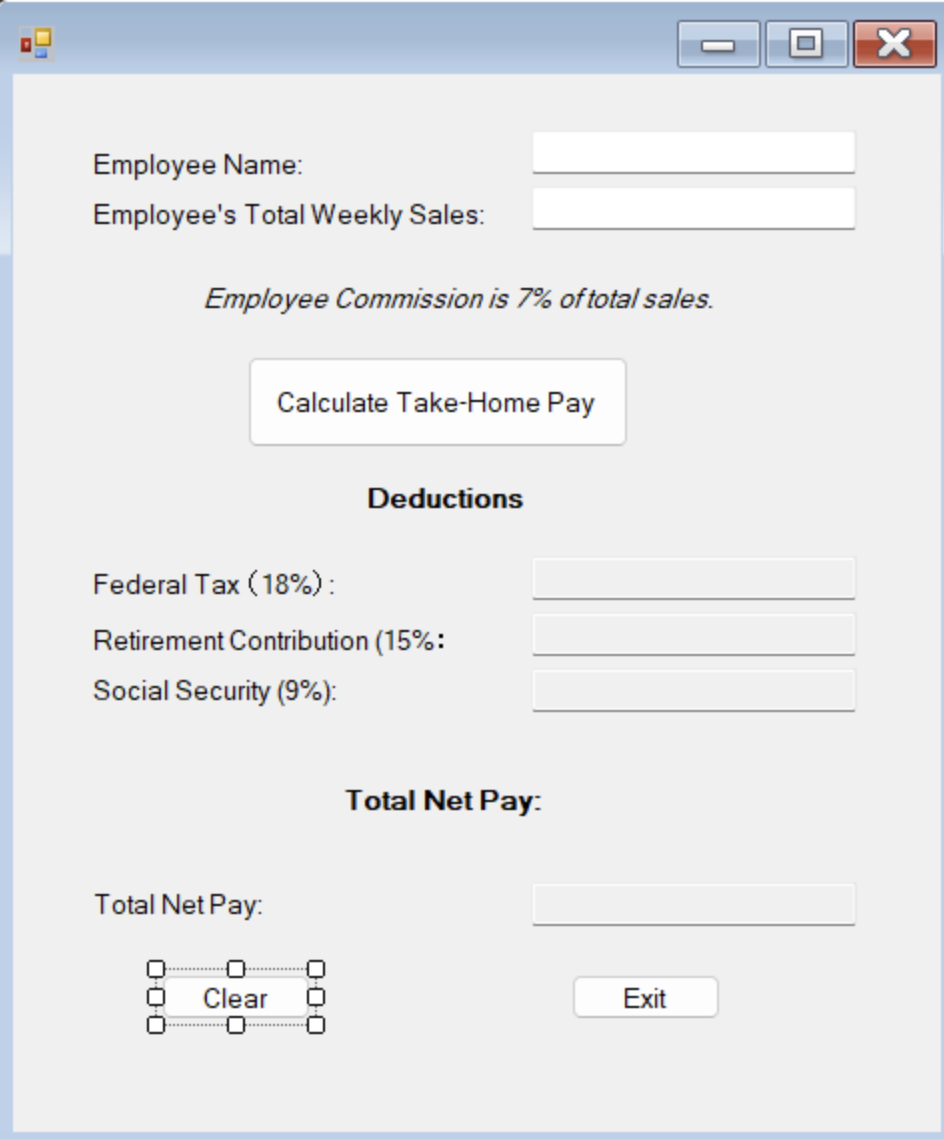 Question: Write a Windows Forms application that
