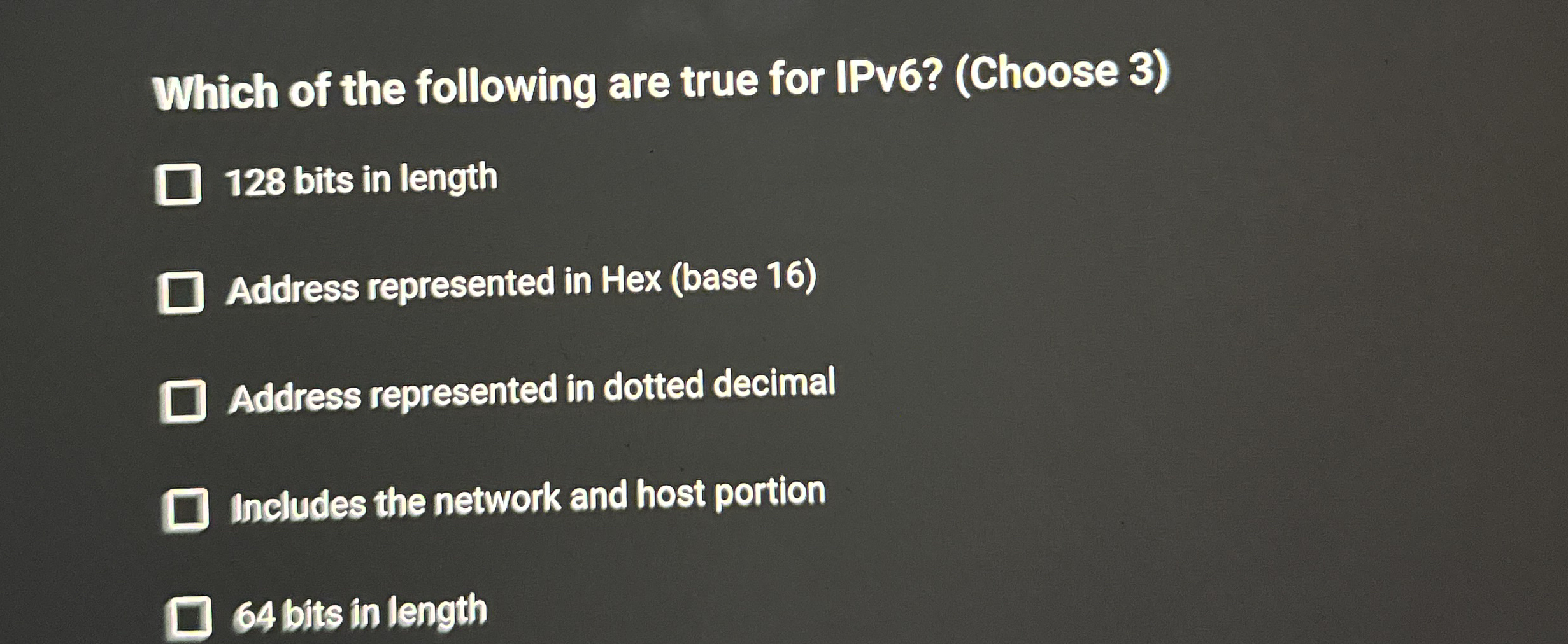 Which of the following are true for IPv 6 ? (
