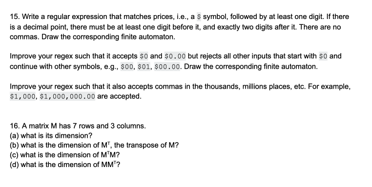 Write a regular expression that matches prices, i