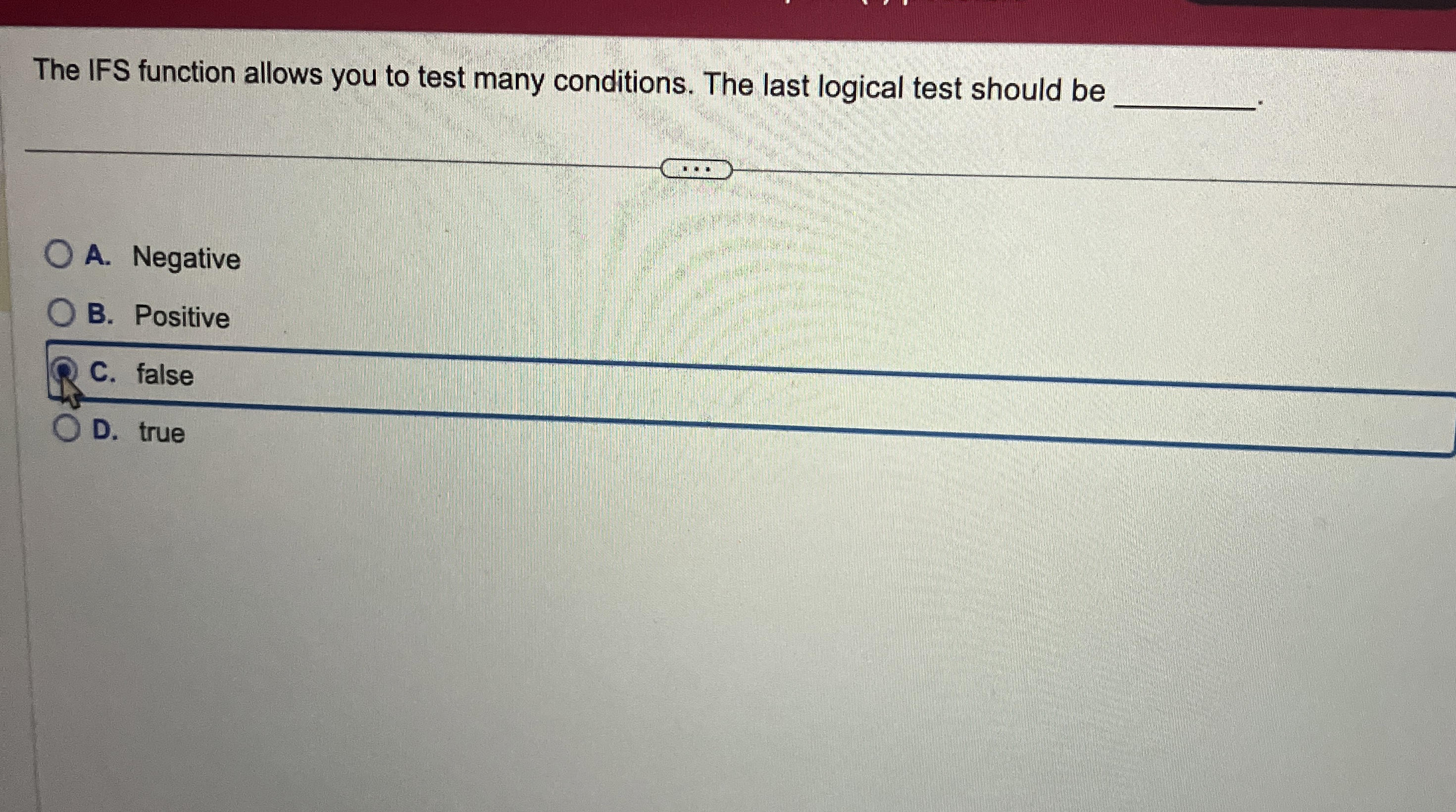 The IFS function allows you to test many