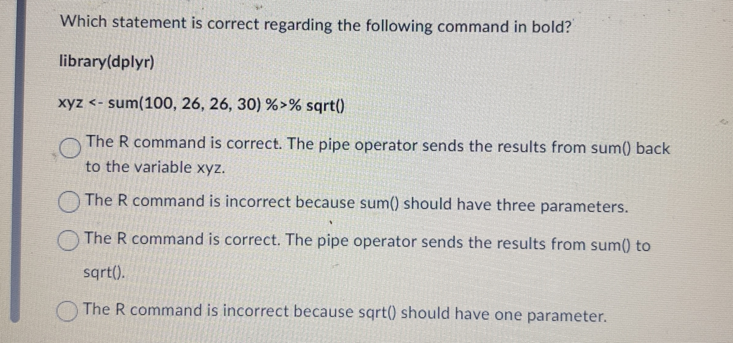 Which statement is correct regarding the