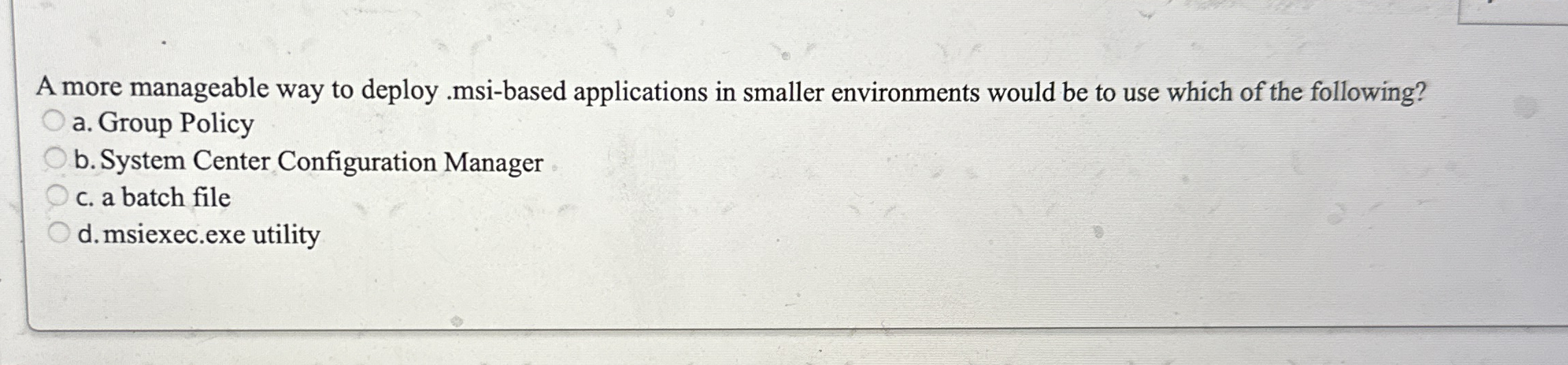 A more manageable way to deploy . msi - based