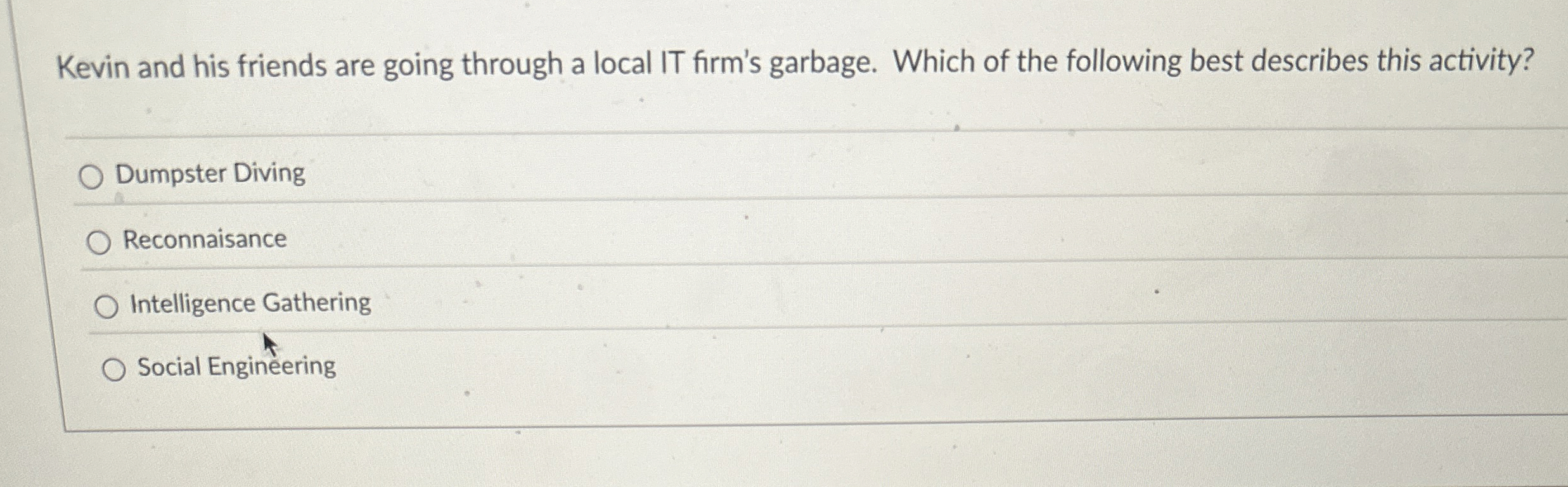 Kevin and his friends are going through a local