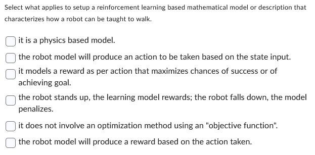 Select what applies to setup a reinforcement