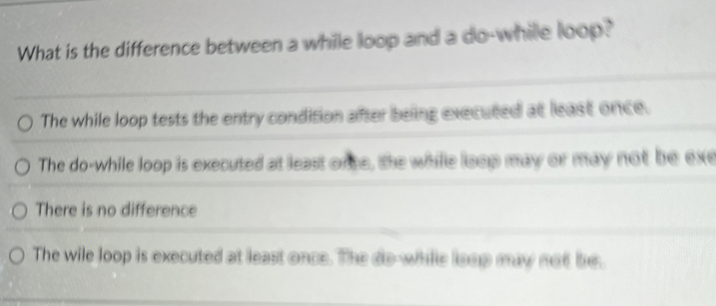 What is the difference between a while loop and a
