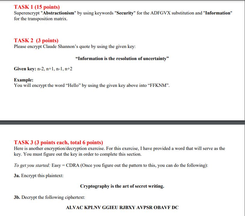 TASK 1 ( 1 5 points ) Superencrypt