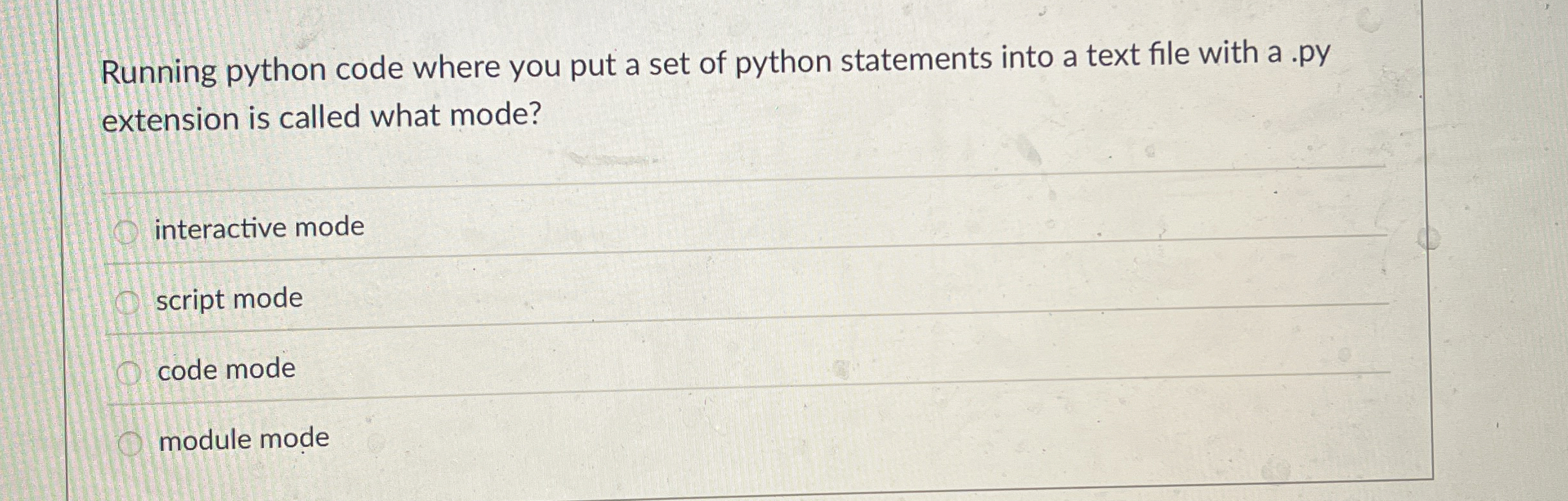 Running python code where you put a set of python
