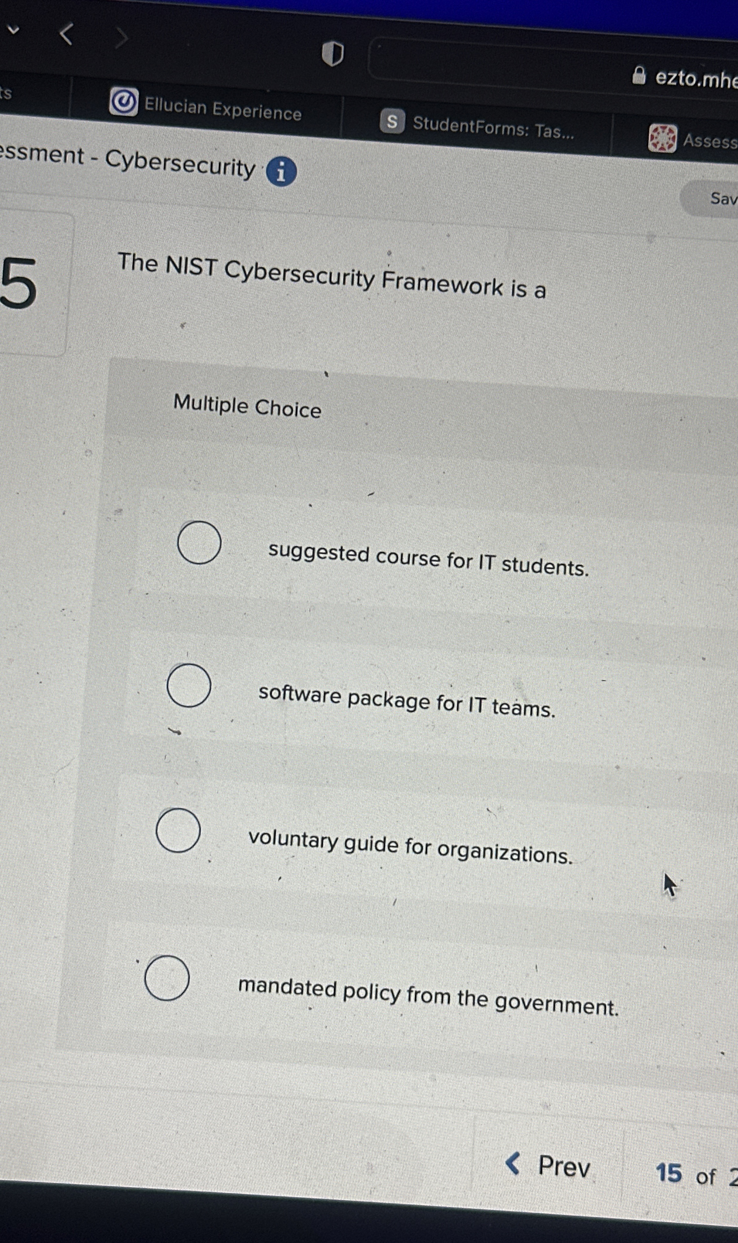 The NIST cibersexurity framewok isna suggested