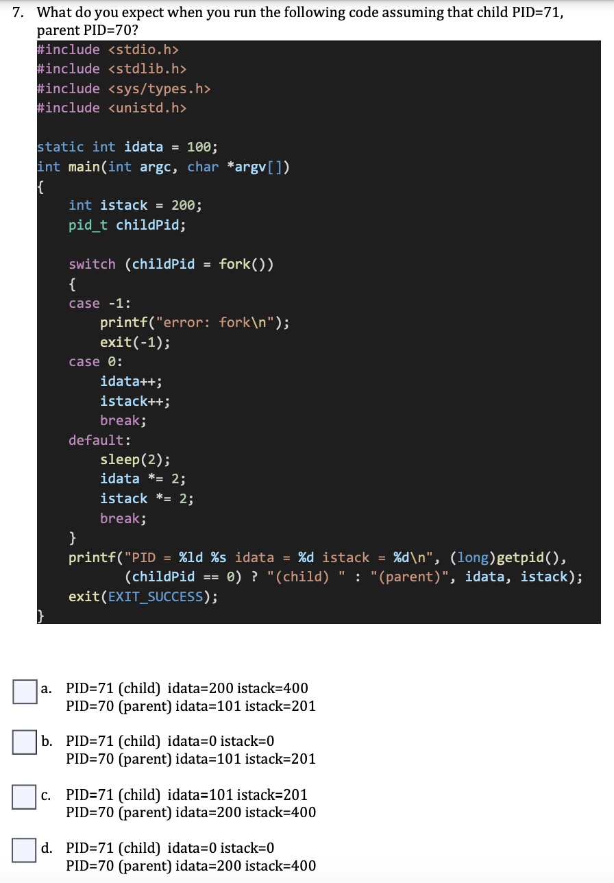 ` ` ` 7 . What do you expect when you run the
