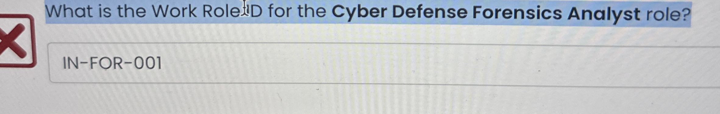 What is the Work RoleliD for the Cyber Defense