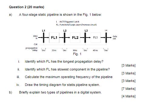 Question 2 ( 2 0 marks ) a ) A four - stage