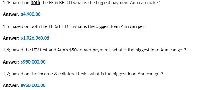 1.4: based on both the FE & BE DTI what is the