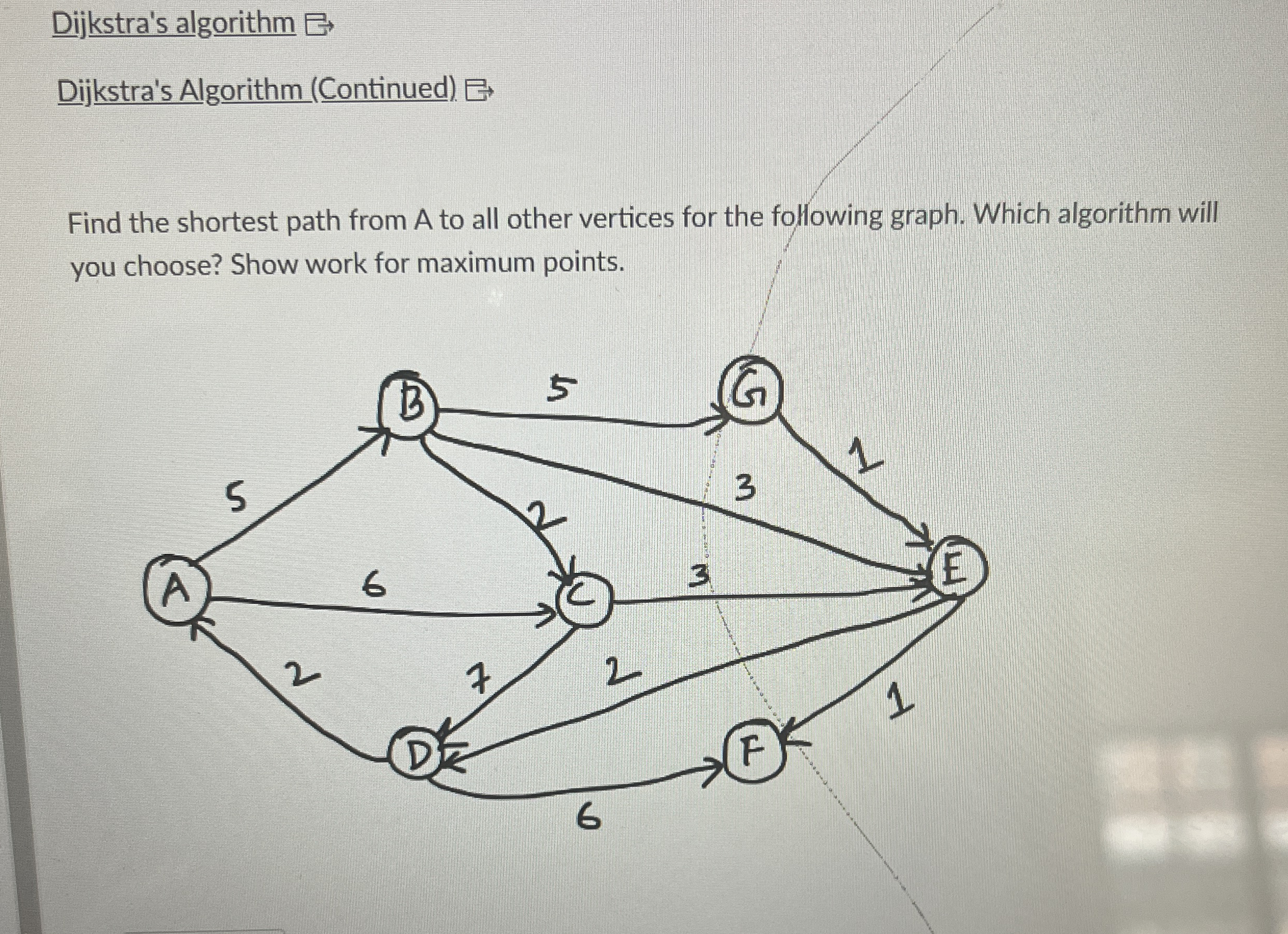 Dijkstra's algorithm Dijkstra's Algorithm (
