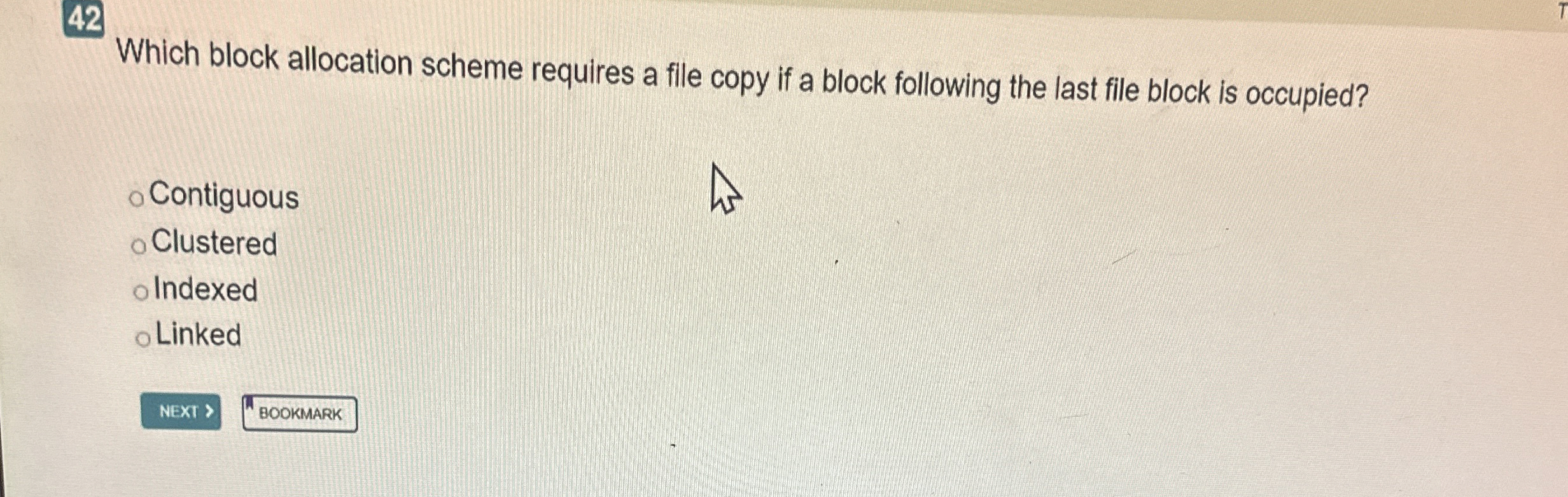 4 2 Which block allocation scheme requires a file