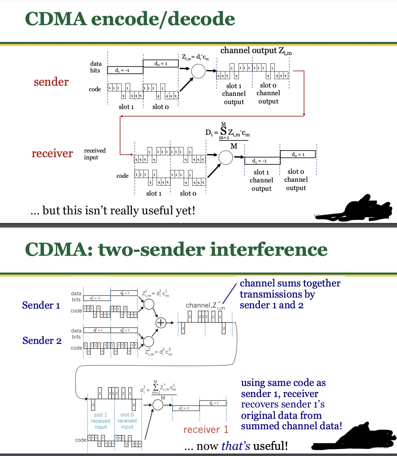 CDMA. Using Wireless slide 1 9 and 2 0 as