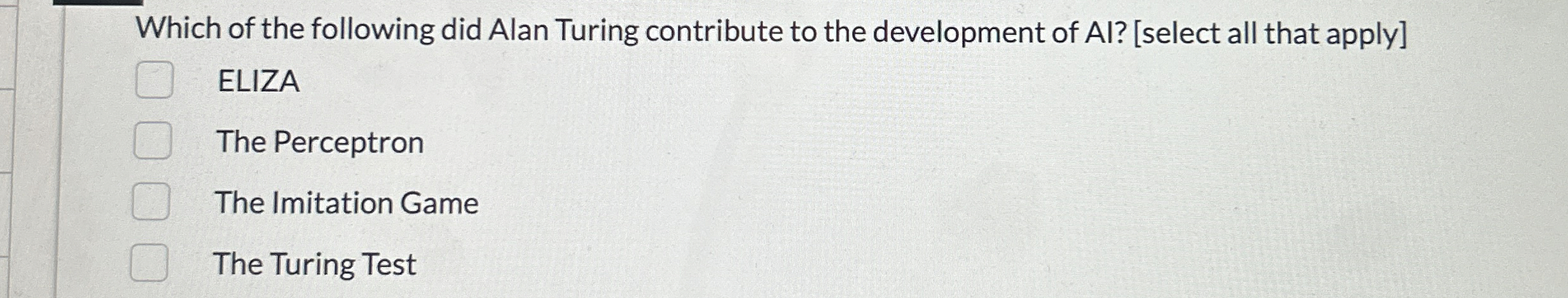 Which of the following did Alan Turing contribute