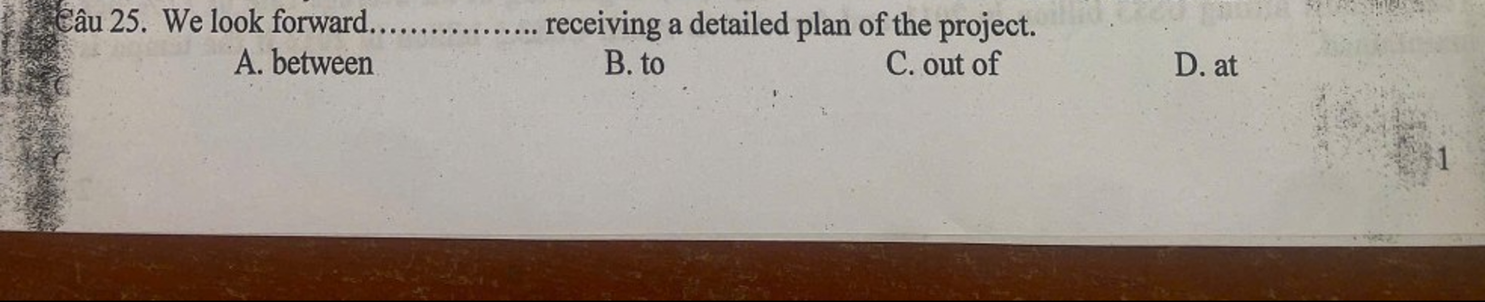 C u 2 5 . We look forward. receiving a detailed