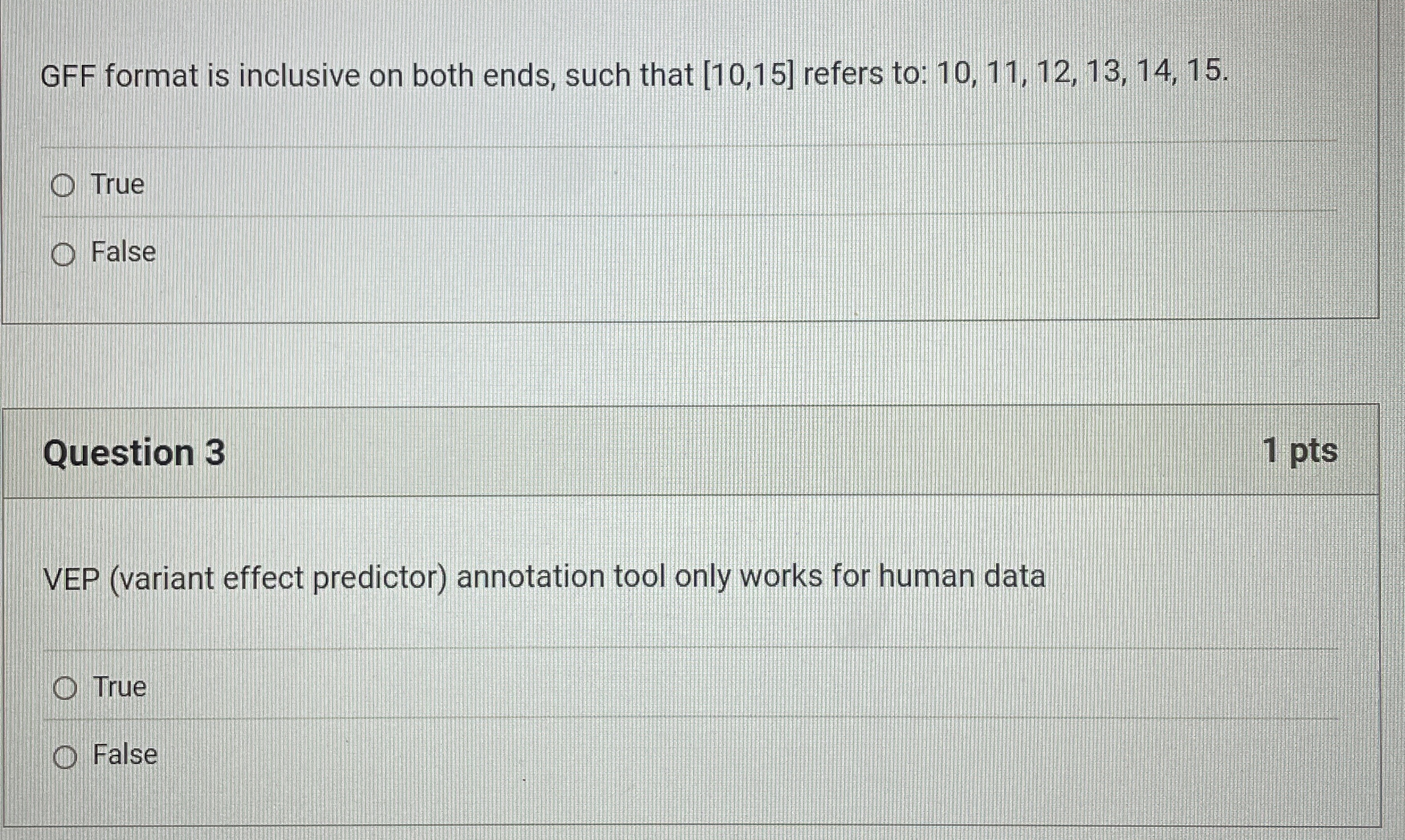 GFF format is inclusive on both ends, such that 1