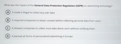 What was the impact of the General Data