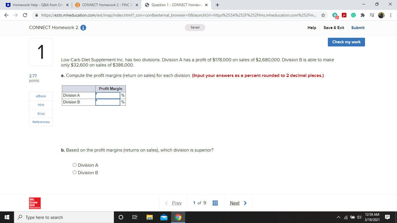 *Homework Help - Q&A from Onl x @ CONNECT