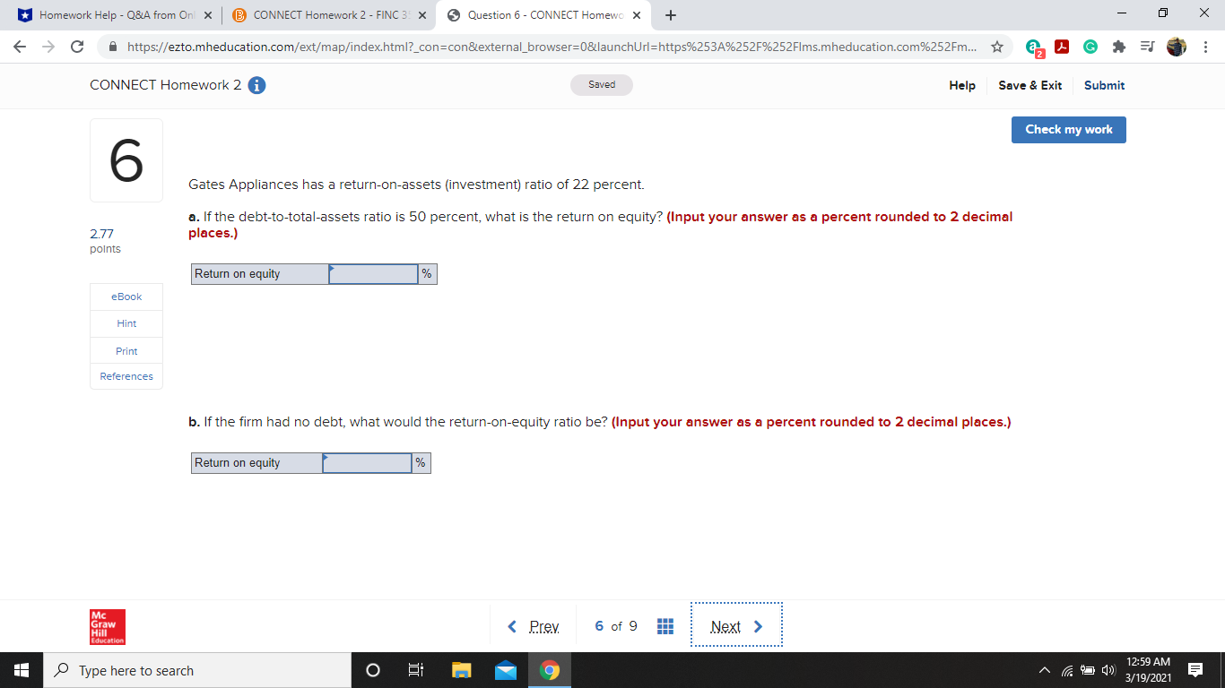 *Homework Help - Q&A from Onl x @ CONNECT