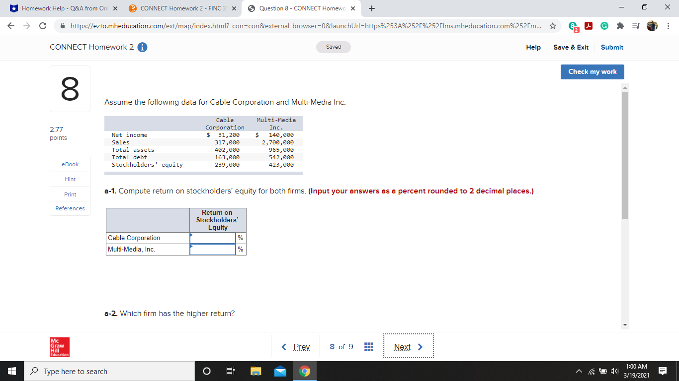 *Homework Help - Q&A from Onl x @ CONNECT