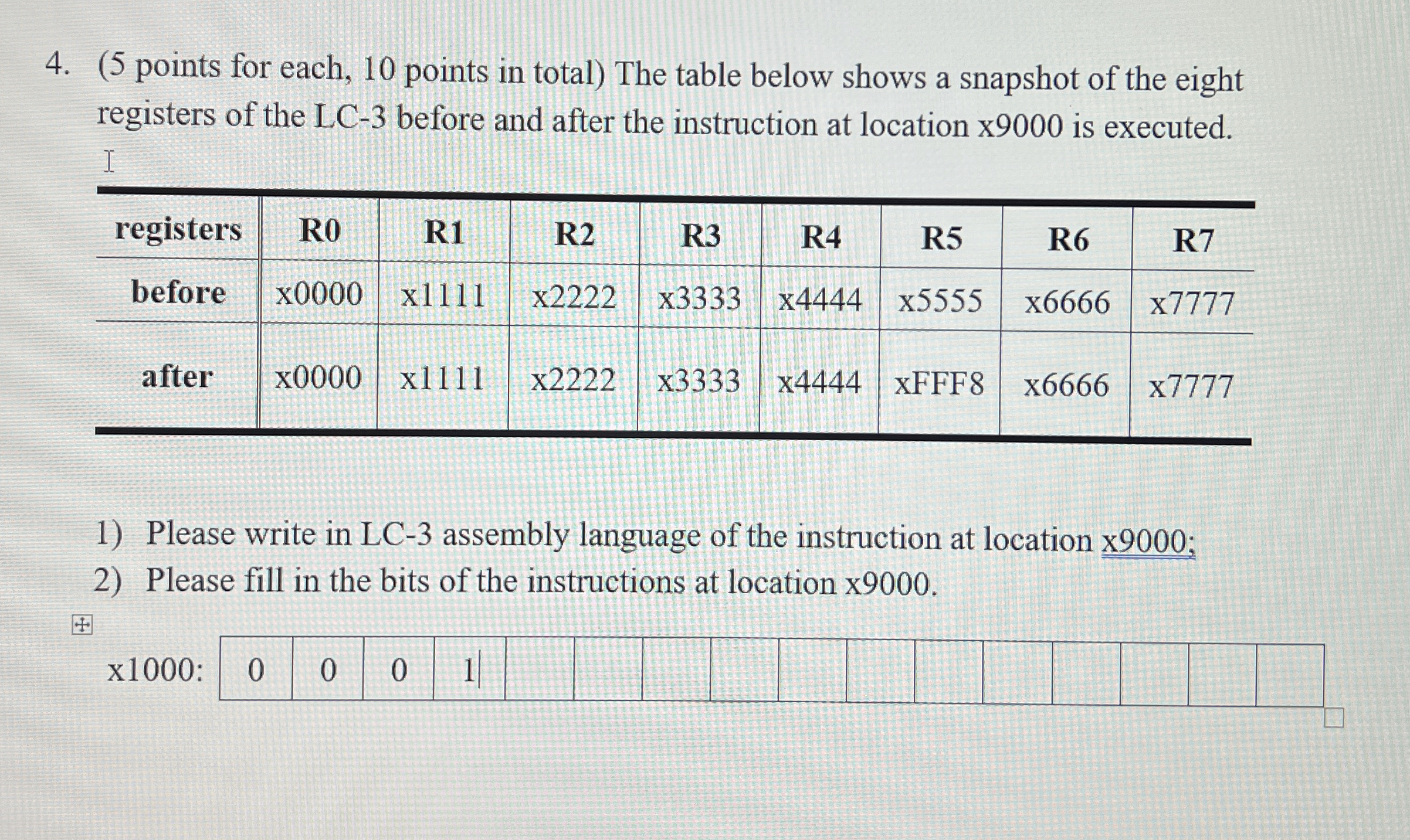( 5 points for each, 1 0 points in total ) The
