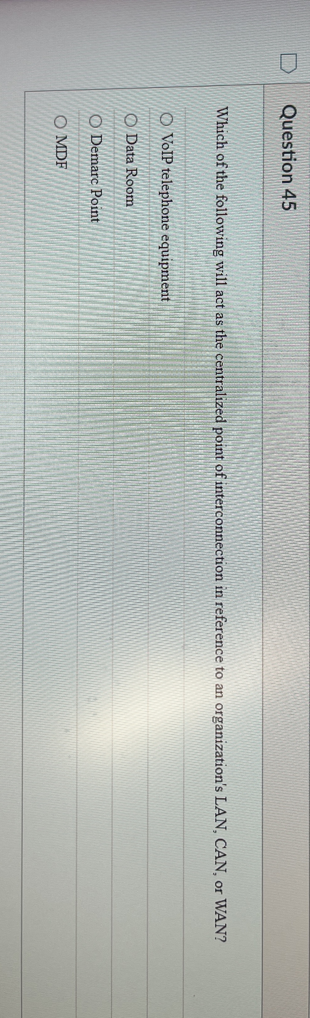 Question 4 5 Which of the following will act as