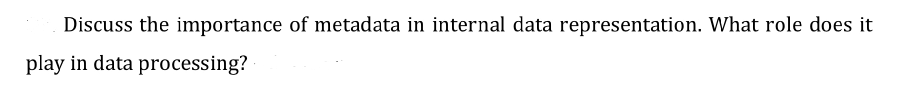 Discuss the importance of metadata in internal