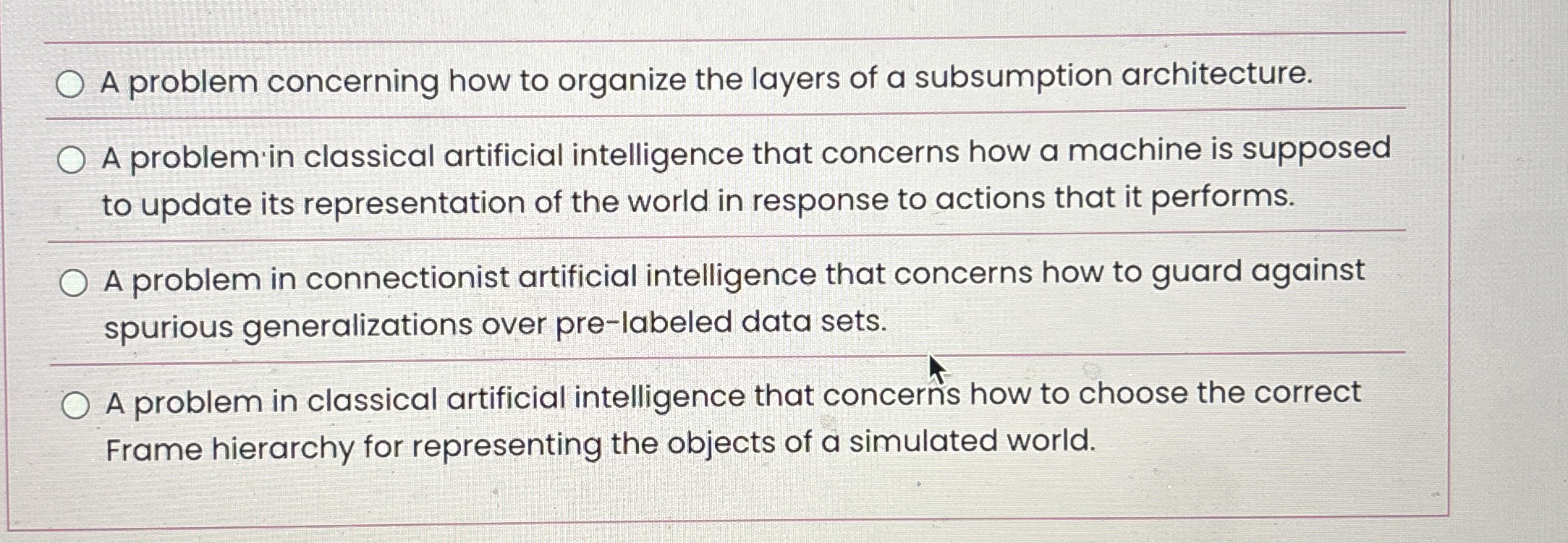 A problem concerning how to organize the layers