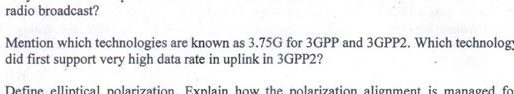 Mention which technologies are known as 3 . 7 5 G