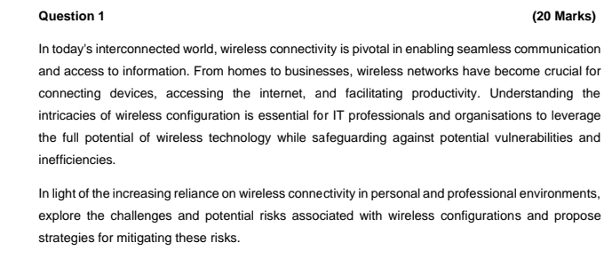 Question 1 ( 2 0 Marks ) In today's