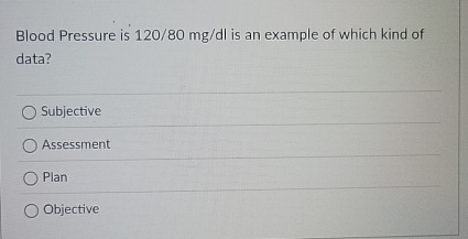 Blood Pressure is 1 2 0 8 0 m g d l is an example